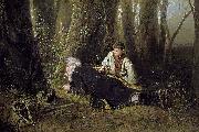 Vasily Perov The bird catcher France oil painting artist